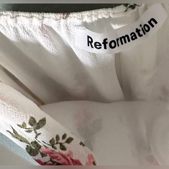 REFORMATION Dietrich Flourish Midi Coquette Slip Dress Spring Bridesmaid size 8 - Picture 11 of 16